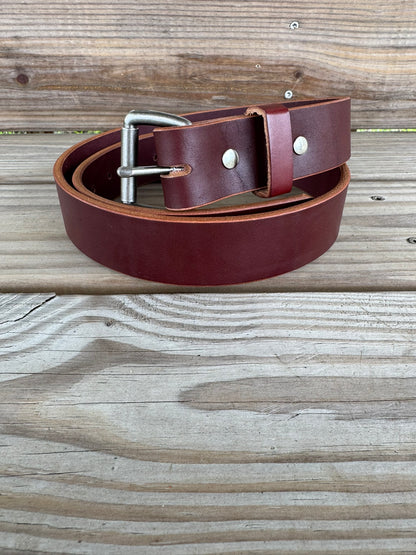 Oxblood Latigo Belt